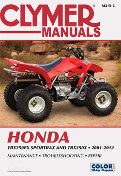 2001 - 2012 Honda TRX250X / TRX250EX Sportrax Clymer ATV Service Repair Manual