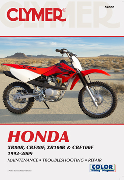 1992 - 2009 Honda XR80R, CRF80F, XR100R & CRF100F Clymer Repair Manual