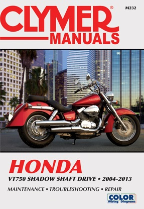 2004-2013 Honda VT750 Shadow Shaft Drive Clymer Service, Repair & Maintenance Manual