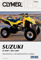 2003 - 2008 Suzuki LT-Z400 Clymer ATV Service, Repair, Maintenance Manual