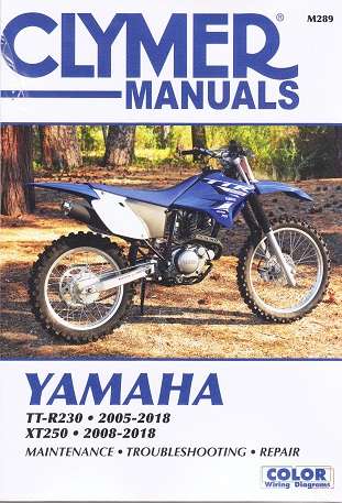 2005 - 2018 Yamaha TT-R230 & XT250 Clymer Repair Manual
