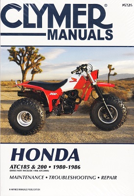 1980 - 1986 Honda ATC185 & 200 Clymer ATV Service, Repair, Maintenance Manual
