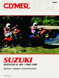 1983 - 1987 Suzuki ATV ALT/LT125, 185 Clymer Service, Repair, Maintenance Manual