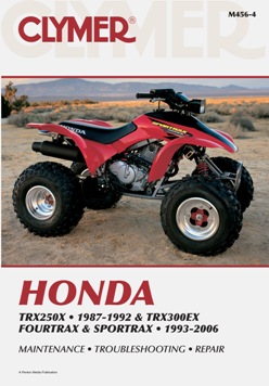 1987 - 1992 Honda TRX250X, 93-06 TRX300EX Clymer ATV Service Repair Maint Manual