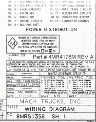 2001 - 2002 Mack Wiring Diagram Chassis Series CL