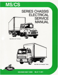 Mack Truck Mid-Liner MS CS Chassis Electrical/Wiring Factory Service Manual