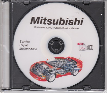 1991-1999 Mitsubishi 3000GT, Spyder, Dodge Stealth Service & Parts Manual CD ROM