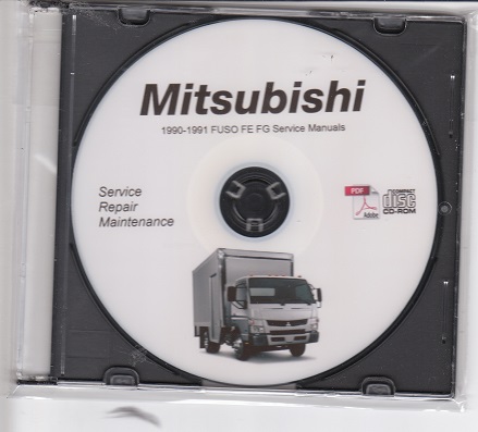 1990-1991 Mitsubishi FUSO FE FG (4D31T 4D31T2) Truck Service Manual CD ROM 
