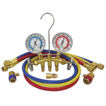 Mastercool Dual R12 & R134A Brass Manifold Gauge Set