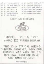 Mack Wiring Diagram Chassis Series CH-CL 2000-Older