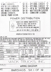 2003 - 2004 Mack Wiring Diagram Chassis Series RB - RD - DM