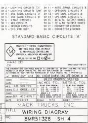 Mack Wiring Diagram Chassis Series CX 2000-Older