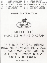 Mack Wiring Diagram Chassis Series LE 2000-Older