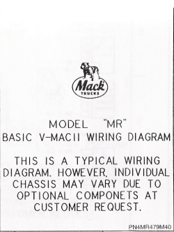 Mack Wiring Diagram Chassis MR 2000-Older
