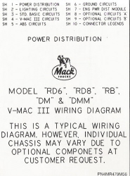 Mack Wiring Diagram Chassis SeriesRD6, RD8, RB, DM & DMM 2000-Older