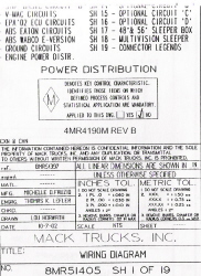 2003 - 2004 Mack Wiring Diagram Chassis Series MR