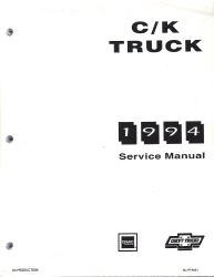 1994 Chevrolet GMC C/K Trucks Service & Electrical Manual with Diesel Driveability & Emissions Supplement- 3 Volume Set