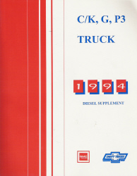 1994 GMC C/K, G, P3 Truck Shop Diesel Supplement