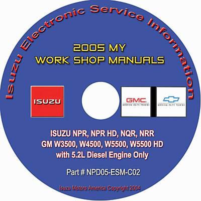 2005 Isuzu N Series & GMC, Chevrolet W Series (5.2L Diesel Only) Factory Workshop Manual on CD-ROM