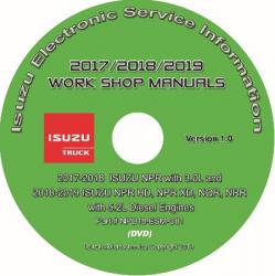 2017 - 2018 NPR 3.0L and 2018 - 2019 NPR HD, NPR XD, NQR, NRR 5.2L Diesel Factory Service Manual on CD-ROM