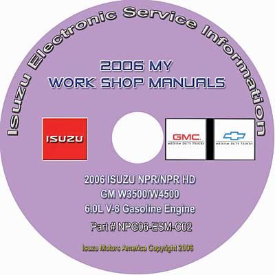 2006 Isuzu, GMC, Chevrolet 2006 N & W Series (6.0L V8 Gas Engine Only) Factory Workshop Manual - CD-ROM