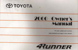 2000 Toyota 4Runner Owners Manual - Softcover