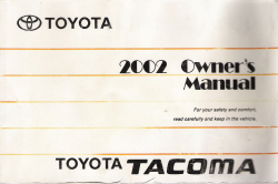 2002 Toyota Tacoma Owner's Manual