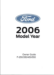 2006 Ford F-250, 350, 450, 550 Owner's Manual