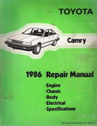 1986 Toyota Camry Factory Service Manual
