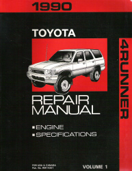 1990 Toyota 4Runner Factory Service Manual - 2 Vol. Set