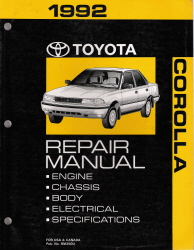 1992 Toyota Corolla Factory Service Manual