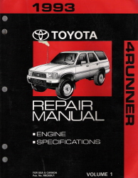 1993 Toyota 4Runner Factory Service Manual - 2 Vol. Set