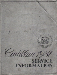 1981 Cadillac Factory Service Information