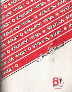 1988 Pontiac Grand Prix Factory Service Manual