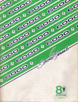 1989 Pontiac 6000 Factory Service Manual