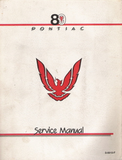 1989 Pontiac Firebird Factory Service Manual