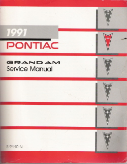 1991 Pontiac Grand Am Factory Service Manual