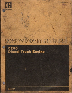 Caterpillar 3208 Diesel Truck Engine Service Manual Serial Numbers 2Z1 and up