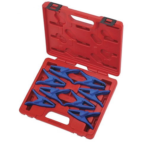 SG Tool Aid 8-Piece Adjustable Fluid Line Clamp Set w/ Case