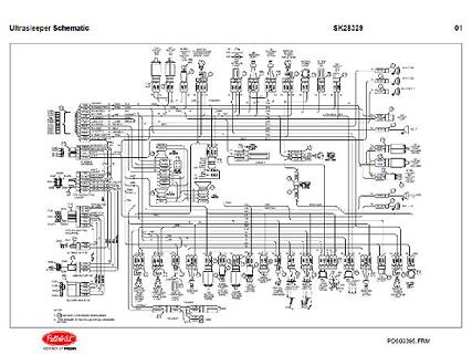 Peterbilt UltraSleeper Complete Wiring Diagram Schematic, Laminated