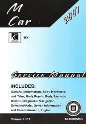 2007 Saturn Sky Factory Service Manual - 2 Volume Set