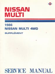 1986 Nissan Multi M10 Series Factory 4WD Manual Supplement