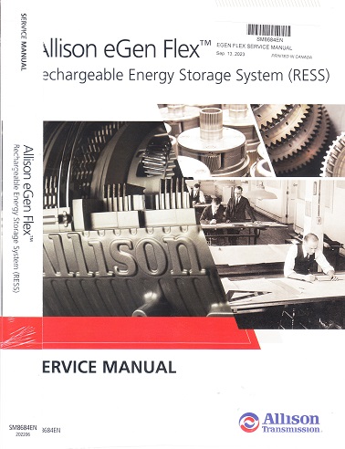 Allison eGen Flex Rechargeable Energy Storage Systems Service Manual