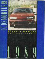 1989 Oldsmobile Cutlass and Calais Factory Service Manual