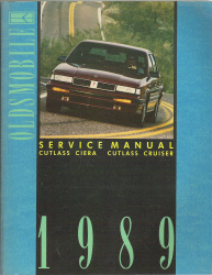 1989 Oldsmobile Cutlass, Ciera, Cutlass and Cruiser Factory Service Manual