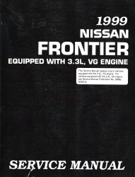 1999 Nissan Frontier 3.3L, VG Engine Factory Service Repair Manual
