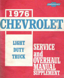 1976 Chevrolet Light Duty Truck Service and Overhaul Manual Supplement