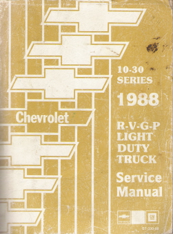 1988 Chevrolet / GMC R, V, G & P Model Trucks 10-30 Series Factory Service Manual
