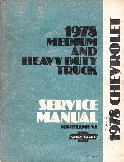 1978 Chevrolet Medium and Heavy Duty Truck Service Manual Supplement