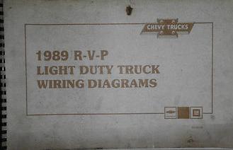 1989 Chevrolet / GMC R, V & P Light Duty Truck Wiring Diagrams Manual